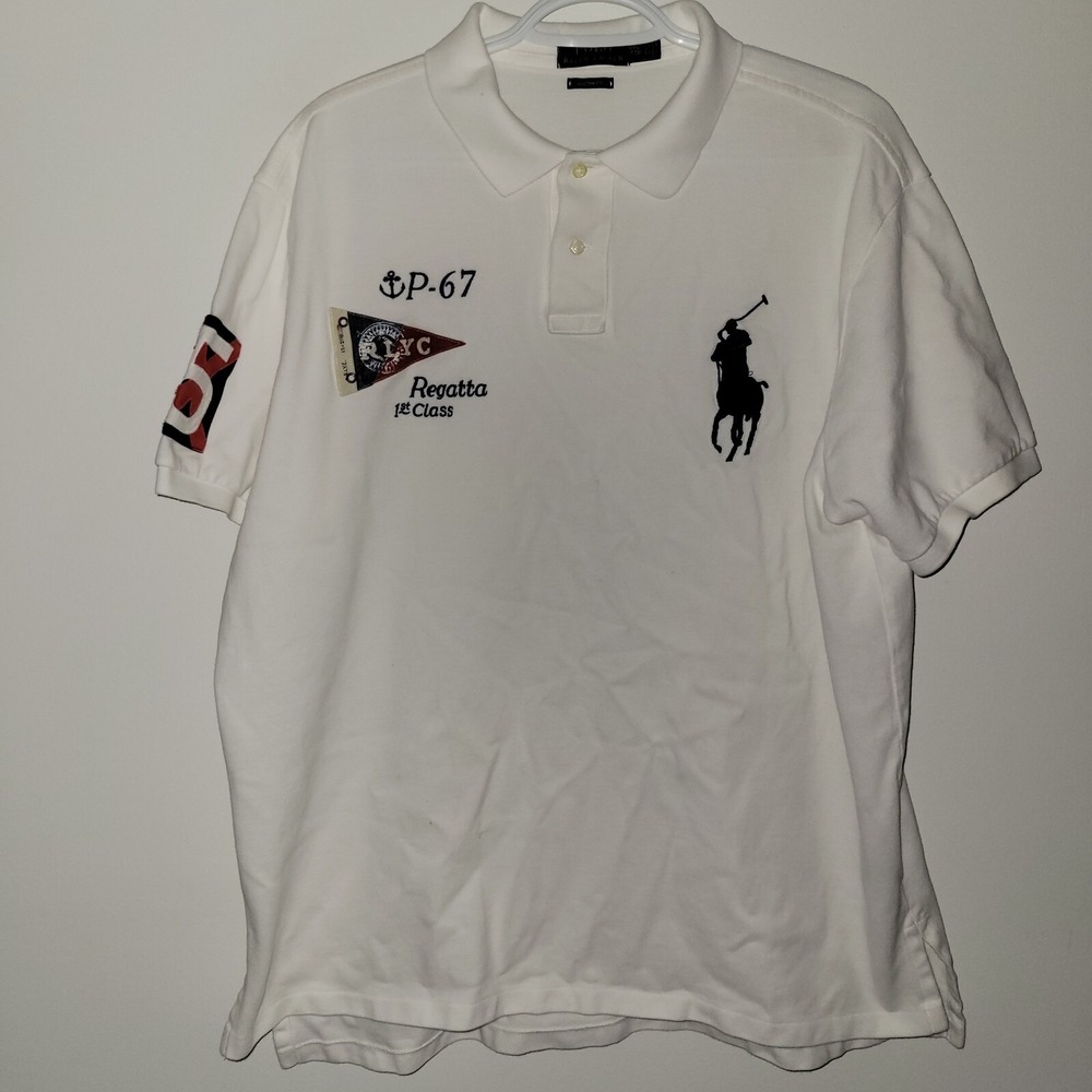 Polo Ralph Lauren Big Pony Yacht Club P-67 Regatta 1st Class Polo Men's Size XXL